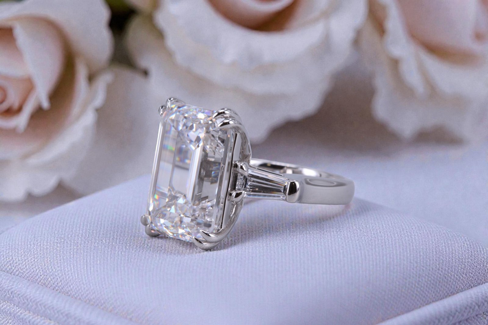 Lab-grown large diamond ring for Oceanside couples