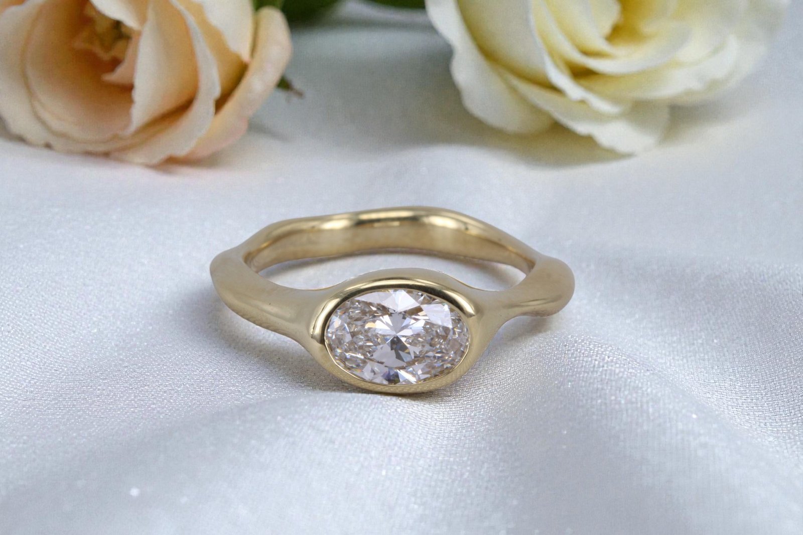 Non-traditional engagement ring for Oceanside couples